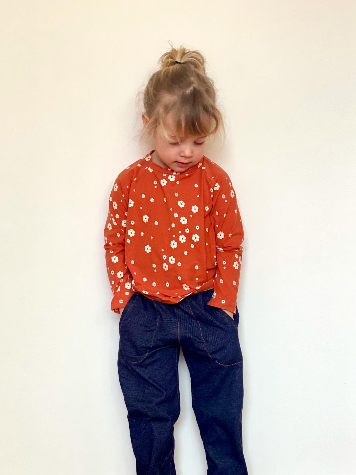 Shiloh Dress, flared trousers and t-shirt